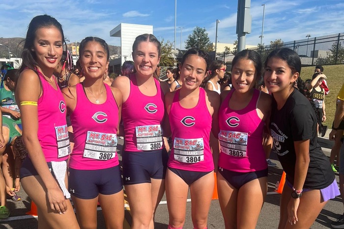 College of the Canyons women's cross country group photo from event on Oct. 13, 2023.